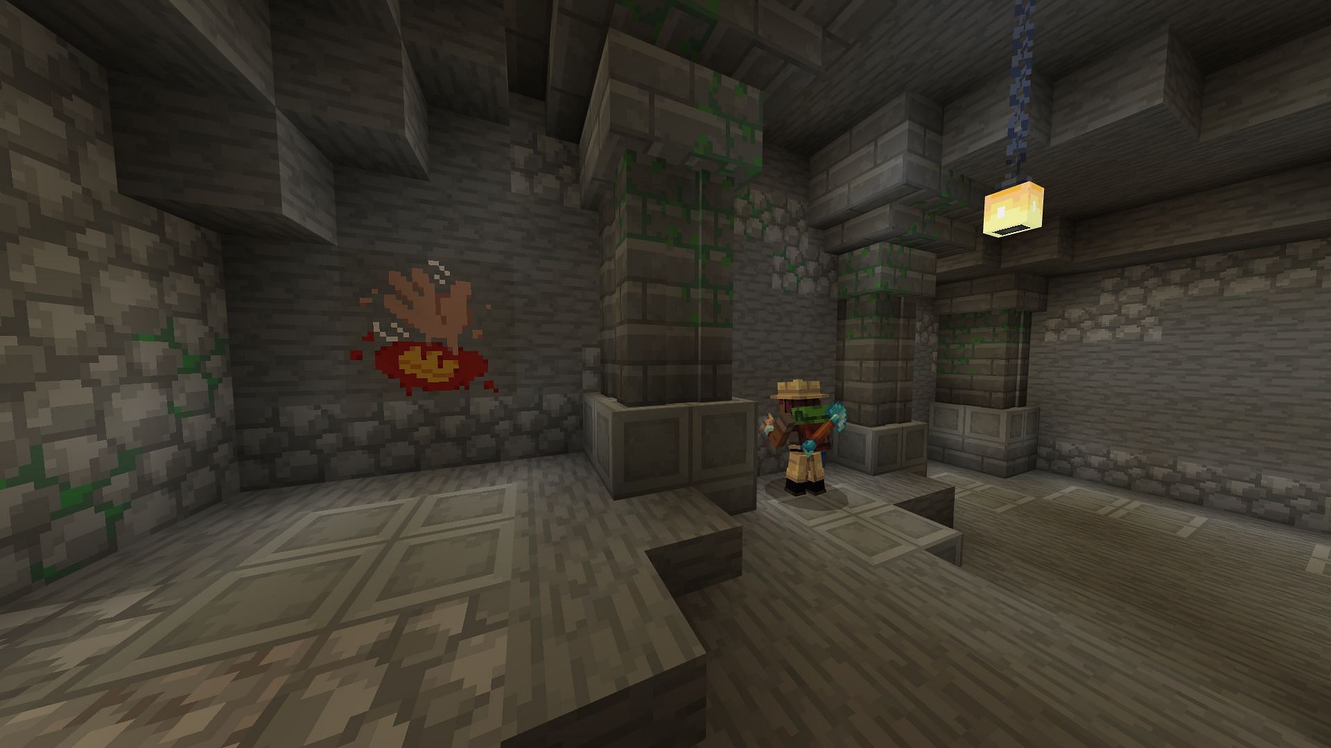 The Minecraft x MCC Party server&#039;s cave puzzles can only be completed once per day (Image via Mojang)