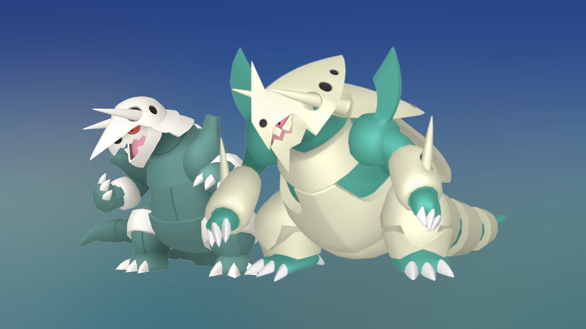 Shiny Aggron and Shiny Mega Aggron (Image via TPC)