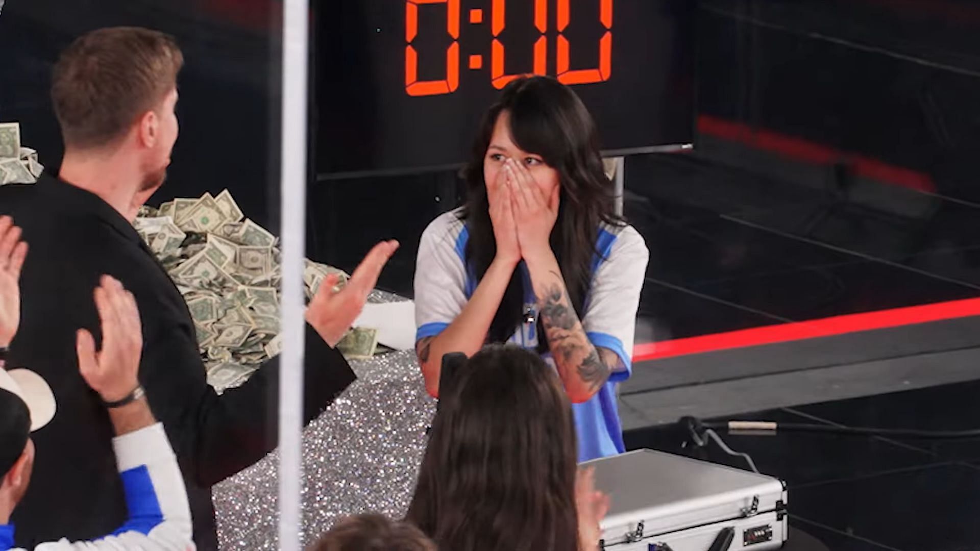 Jaiden reacted with glee after being told that she had won the competition (Image via MrBeast/YouTube)