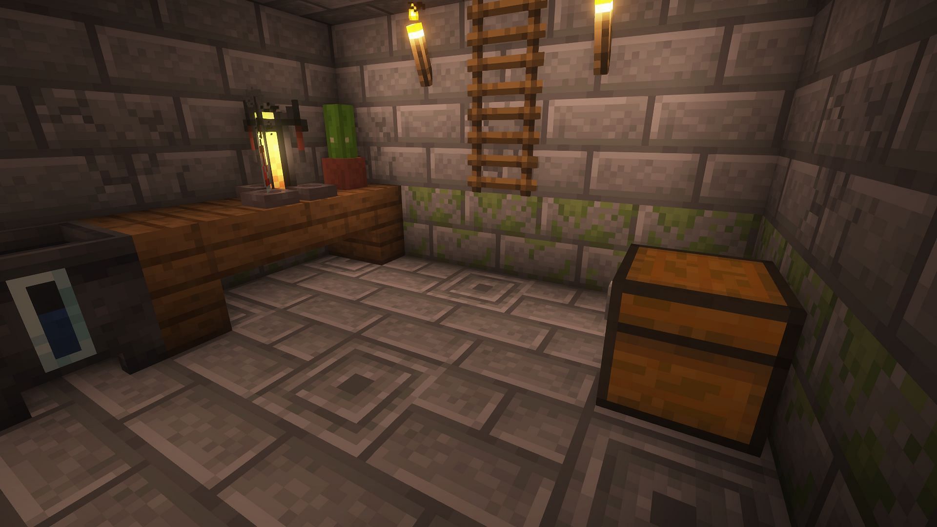 `Thankfully basement igloos provide both the villagers and the means to cure them (Image via Mojang)