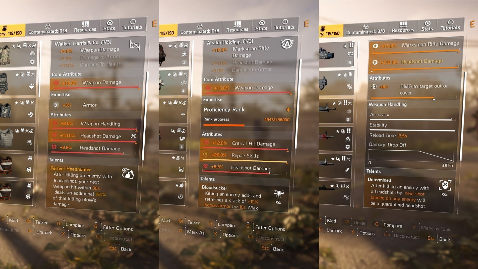 The talents that are required to run this Solo Heroic-5 Directives build (Image via Ubisoft)