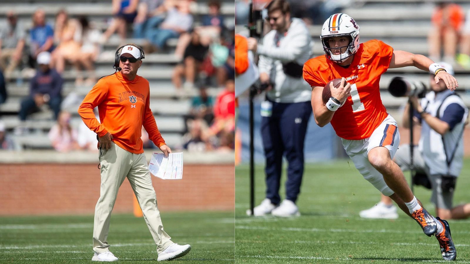 Auburn coach Hugh Freeze is hoping for a big season from QB Payton Thorne (Photo credits: IMAGN)