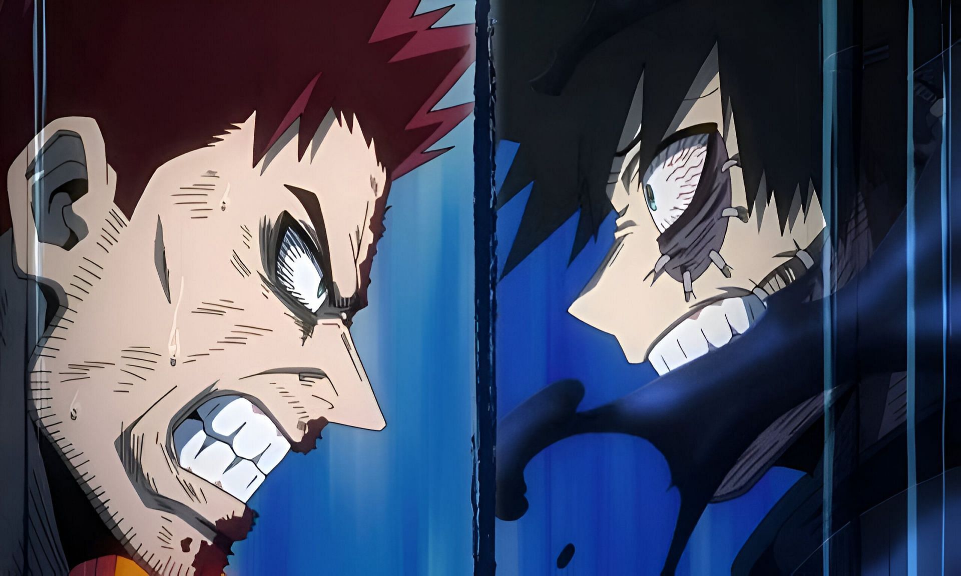 Endeavor (left) and Dabi (right) as seen in the anime (Image via Bones)