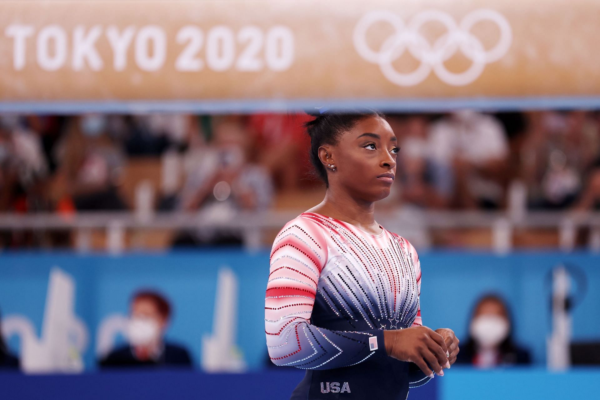 Simone Biles at Tokyo 2020 Olympic Games. (Photo by Jamie Squire/Getty Images)