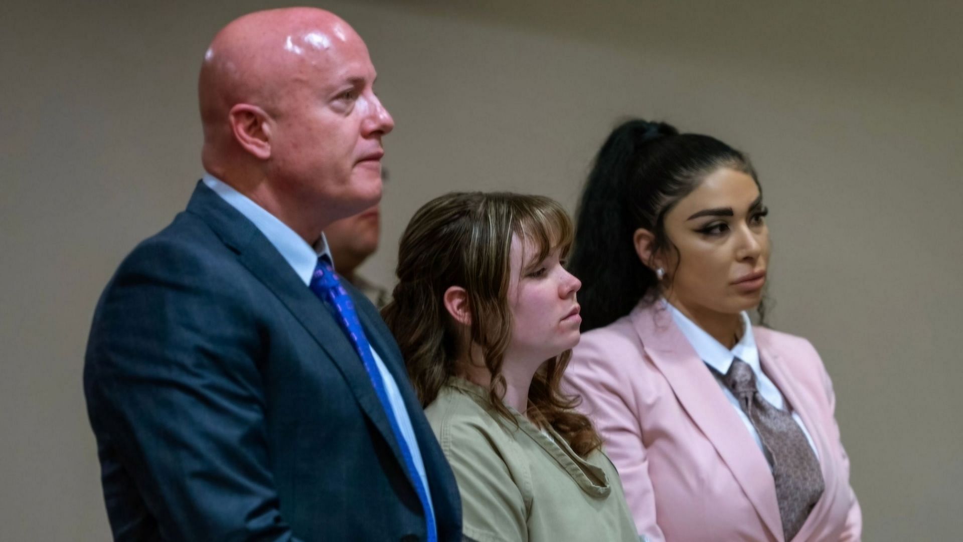 Hannah Gutierrez-Reed and her legal team at her trial for involuntray manslaughter