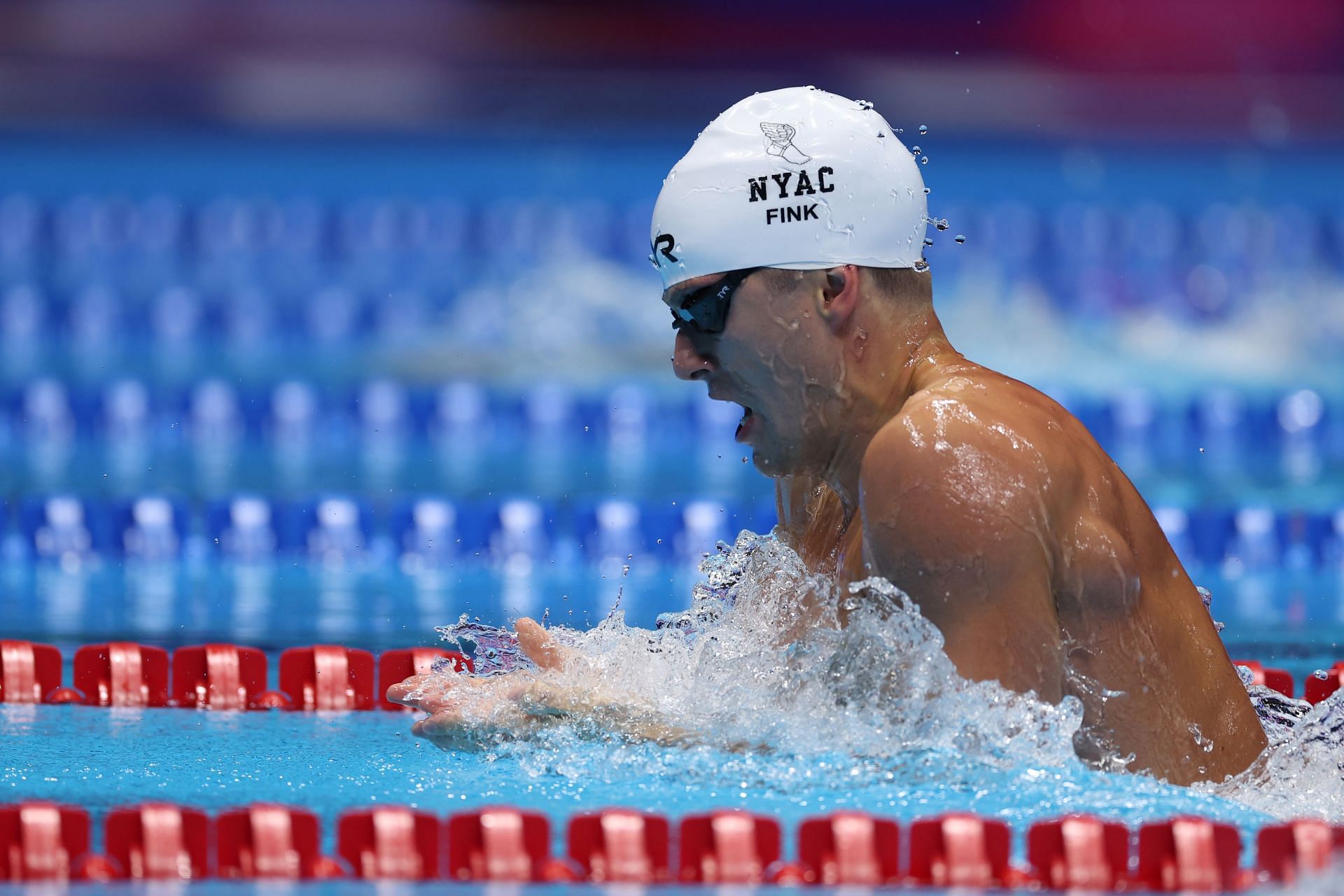 Nic Fink at the 2024 U.S. Olympic Team Swimming Trials (Photo by Al Bello/Getty Images)