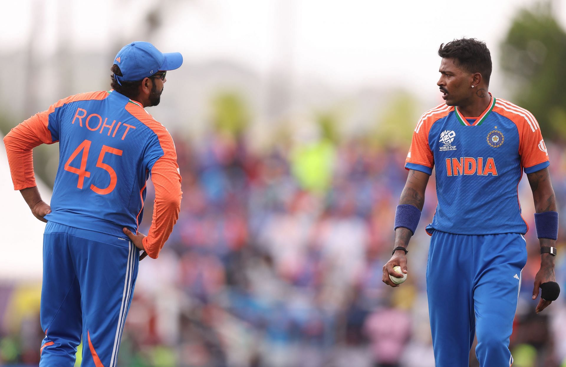 Hardik Pandya (right) and Rohit Sharma (Image Credits: Getty Images)