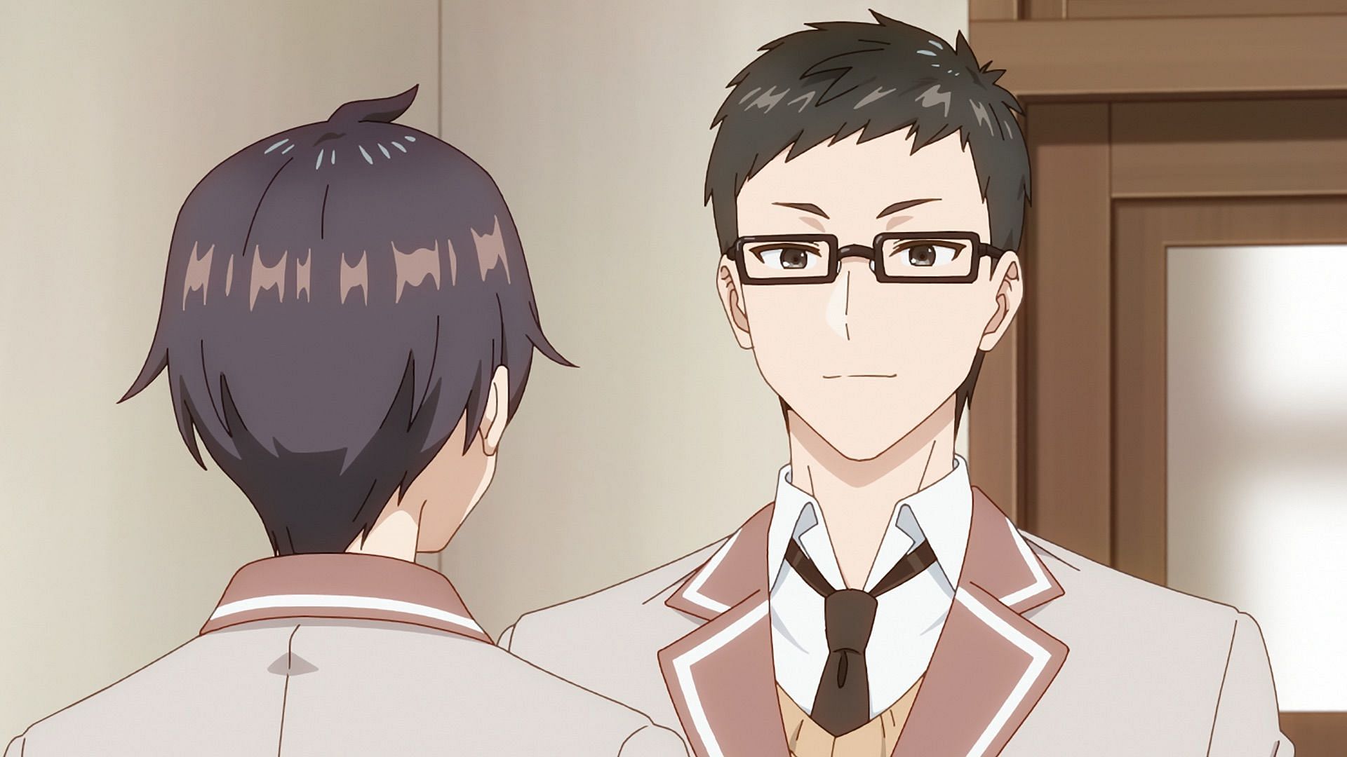 Kuze with the Student Council president in the episode (Image via Doga Kobo)