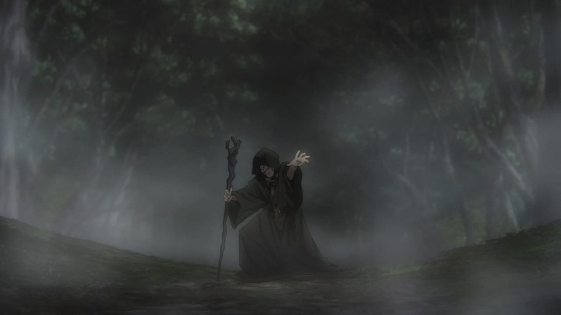 A witch, as seen in the ending scene of Black Butler: Public School Arc (Image via Cloverworks)