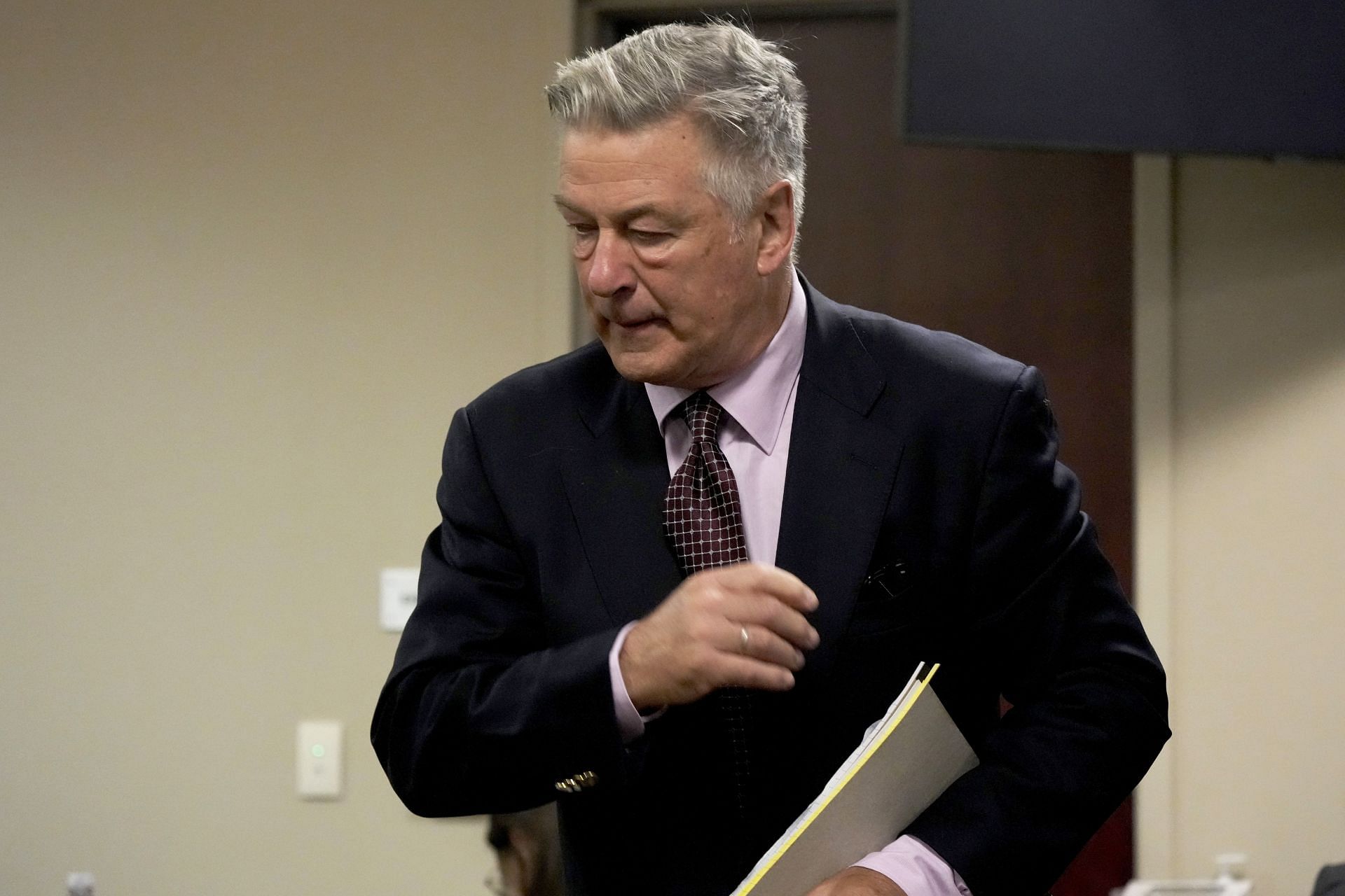 Alec Baldwin in court during his trial (Image via Getty)