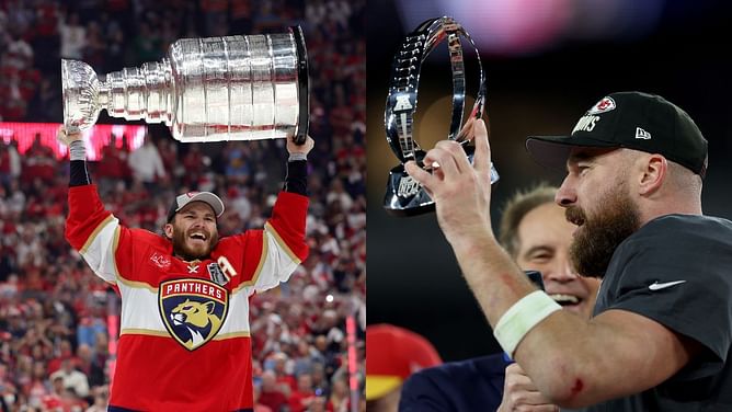 Stanley Cup champion Matthew Tkachuk meets up with Travis Kelce and issues one-word reminder for fans
