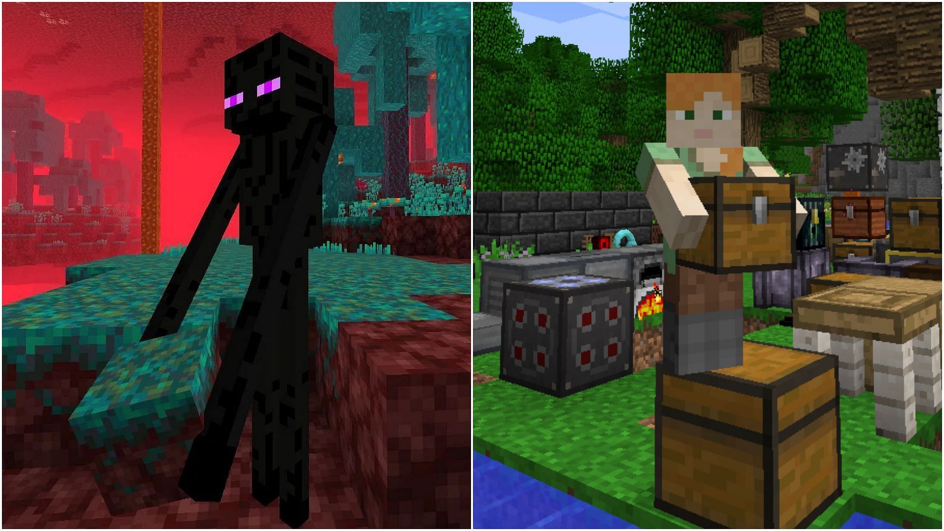 This Minecraft mod allow players to use a feature that Enderman has. (Image via Mojang Studios || CurseForge)