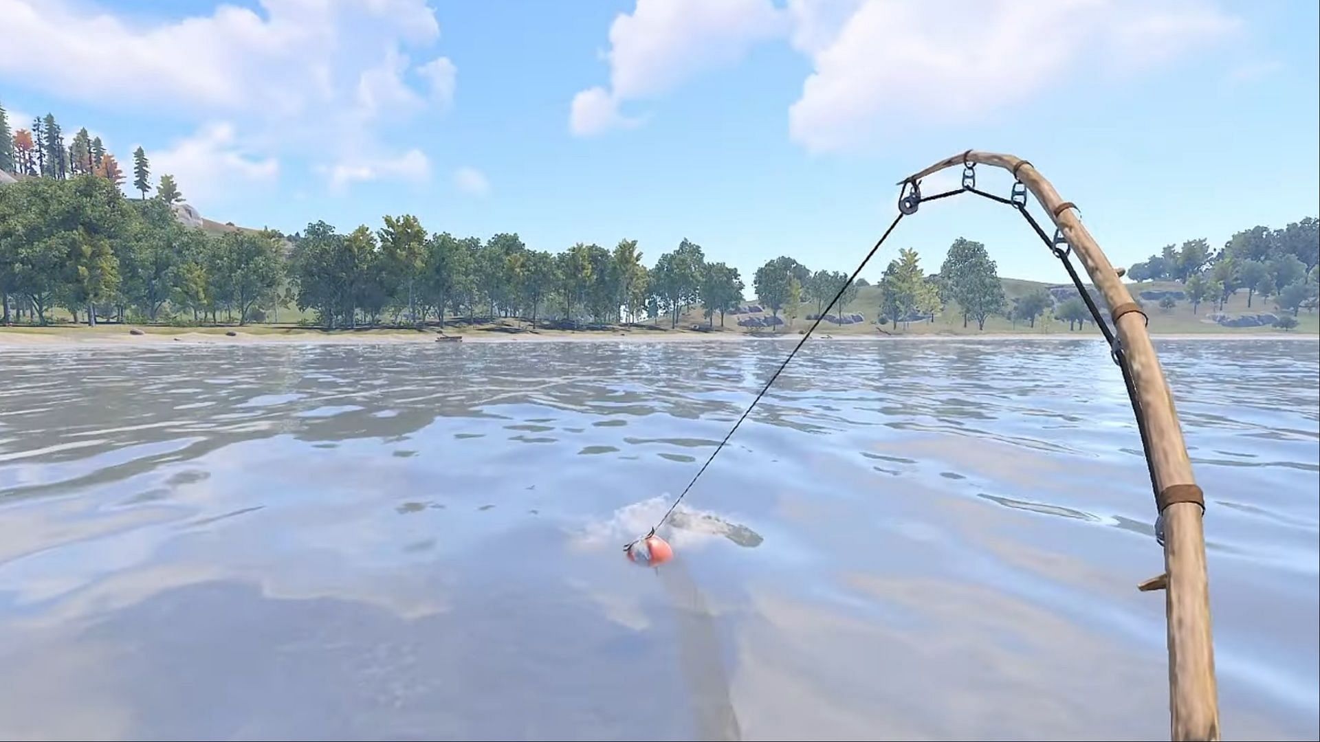 Fishing in Rust (Image via Facepunch Studios)