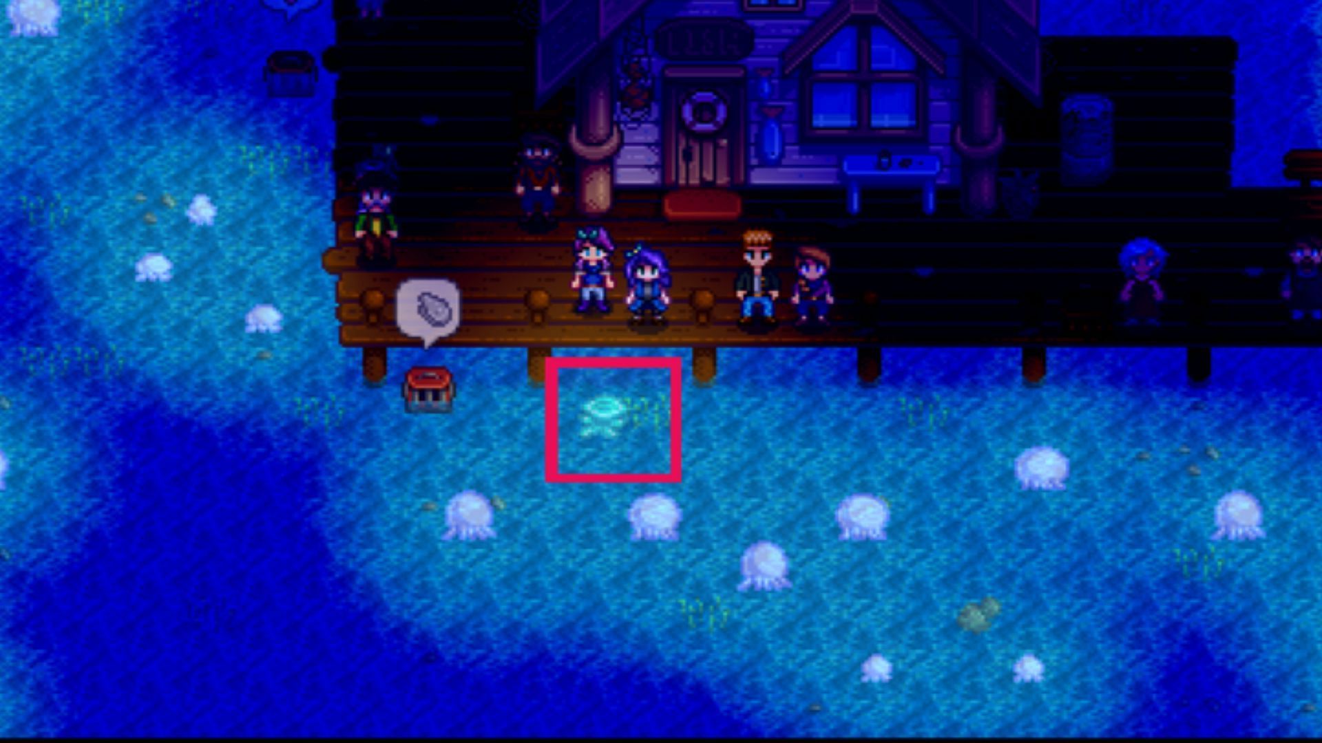 The cutscene may include a rare green jellyfish (Image via ConcernedApe)