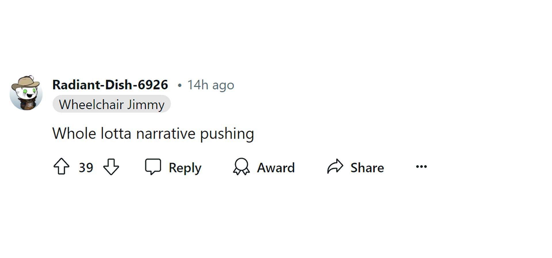 A comment reacting to the news (Image via Reddit/ @)