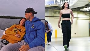 Caitlin Clark's boyfriend Connor McCaffery reacts to her all-black chic outfit