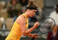 Elina Svitolina celebrating a point at the 2024 French Open (Getty Images)