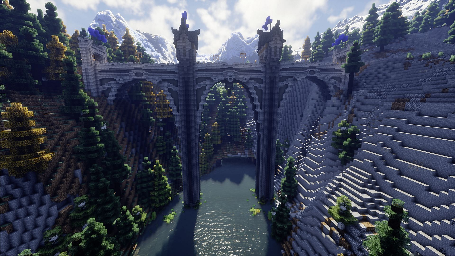 A bridge made of stone archways (Image via PinkFloydSheep/Reddit)