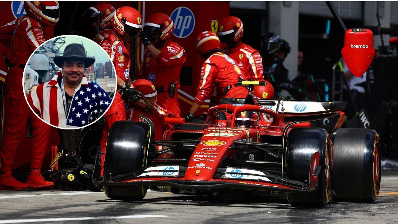 Scuderi Ferrari SF-24 (M), Courtesy: Getty Images. Neil deGrasse Tyson (inset) Courtesy: x.com/neiltyson