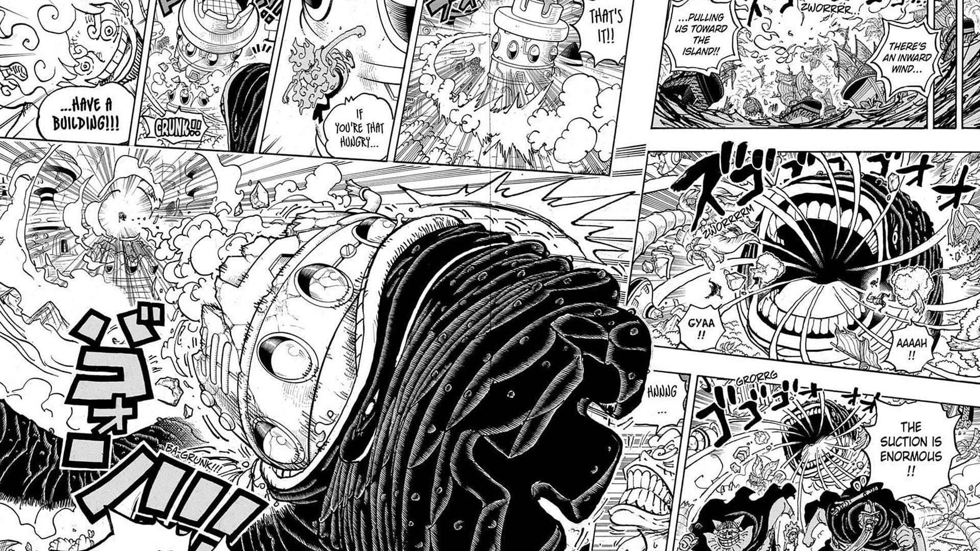 Ju Peter was easily countered by Luffy (Image via Shueisha)