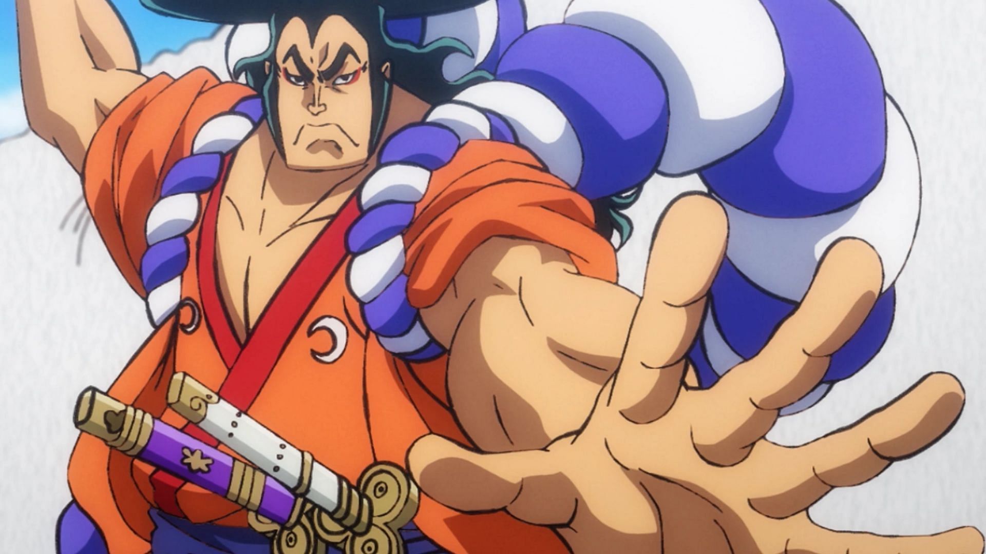 Oden wielding Ame no Habakiri in One Piece (Image via Toei Animation)