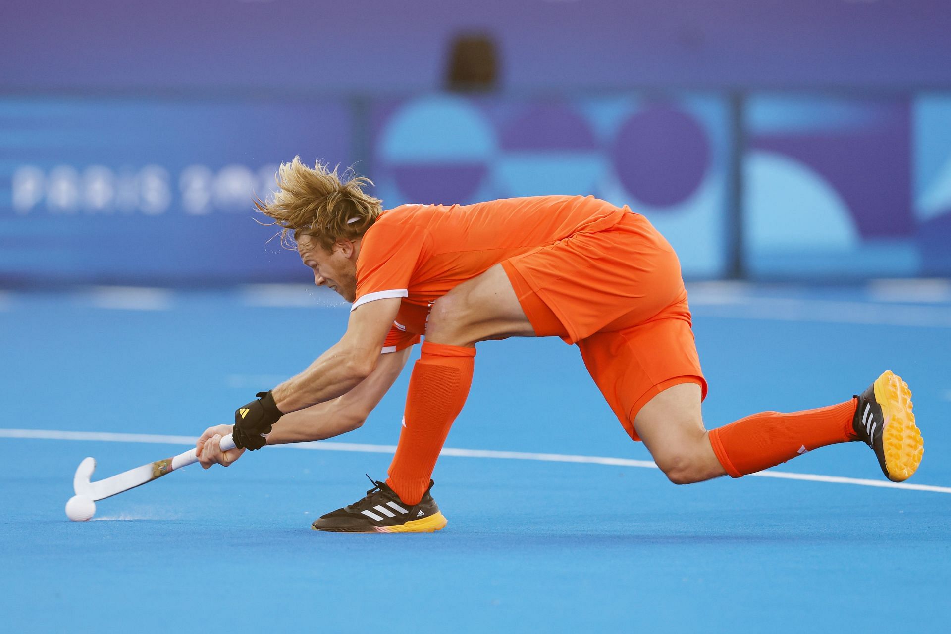 Jip Janssen in action at an Olympic Games men's hockey event in Paris 2024- Source: Getty