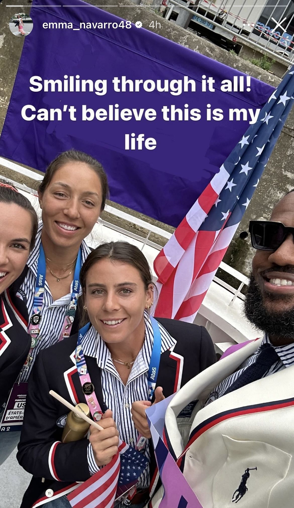 LeBron James with American tennis player Emma Navarro