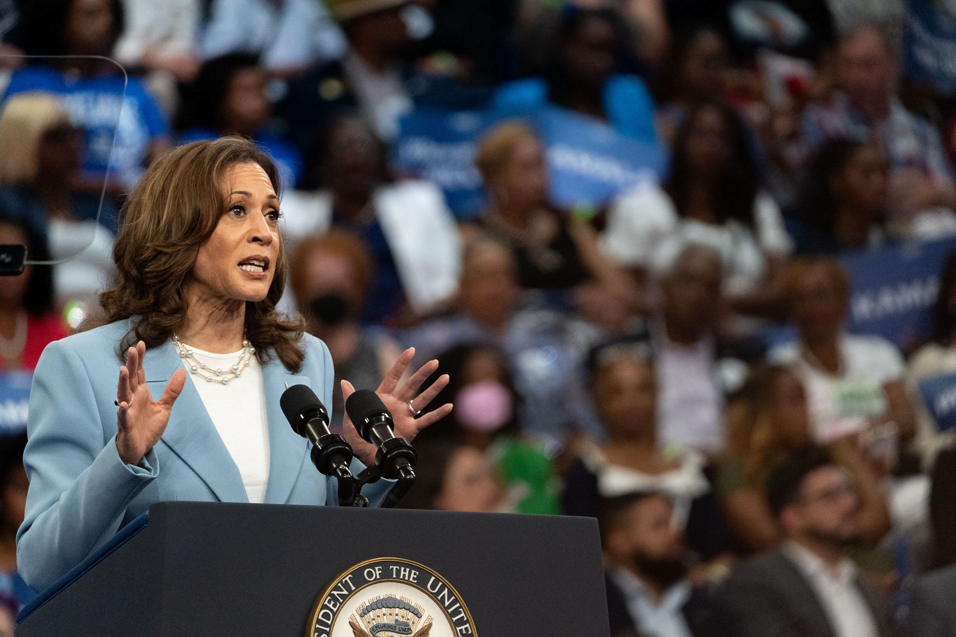 Kamala Harris Holds Campaign Rally In Atlanta - Source: Getty