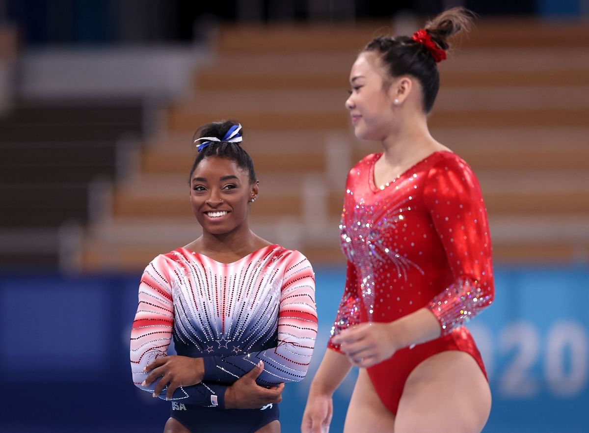 In Pictures Simone Biles And Suni Lee Share Laughter And Friendship As