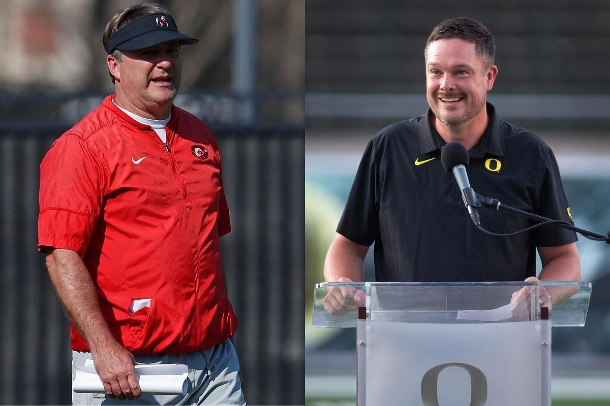 Georgia HC Kirby Smart aims cheeky dig at Dan Lanning&rsquo;s unlimited NIL deal with Nike&rsquo;s Phil Knight (Image Credits - IMAGN)