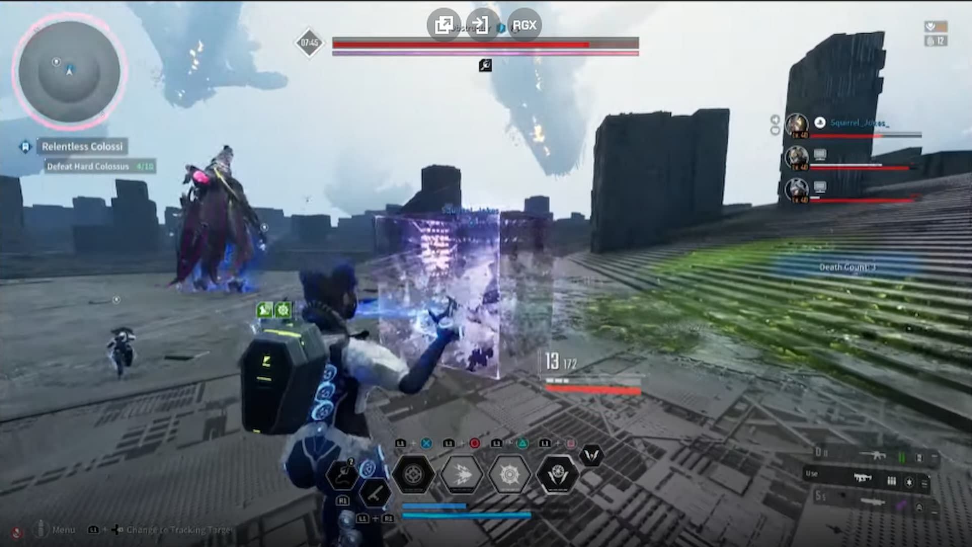 You can free your allies by inflicting damage on the violet cube (Image via Nexon || GuidingLight/YouTube)