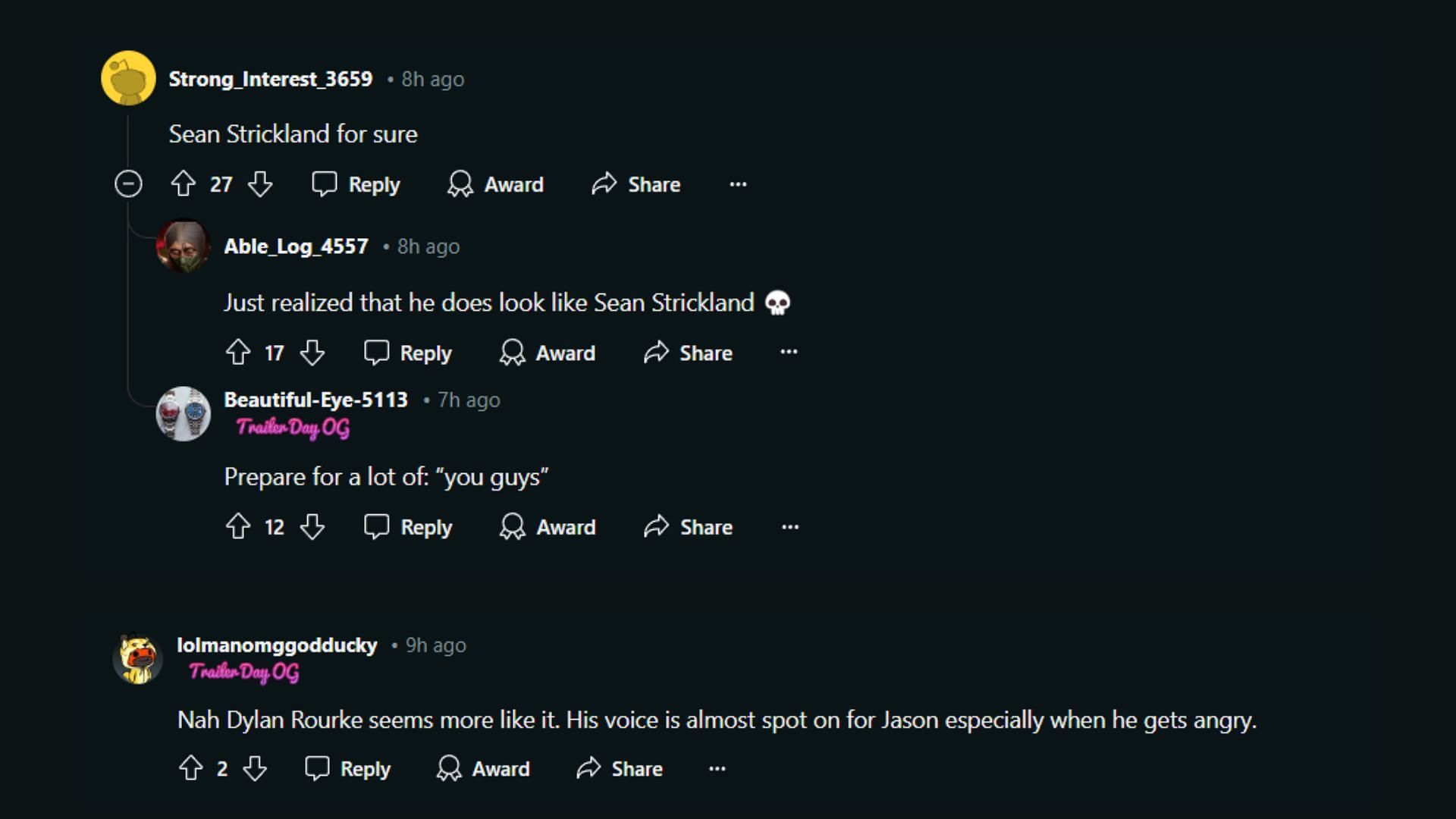 Fans have various opinions about Jason&#039;s actor 2/2 (Image via Reddit)