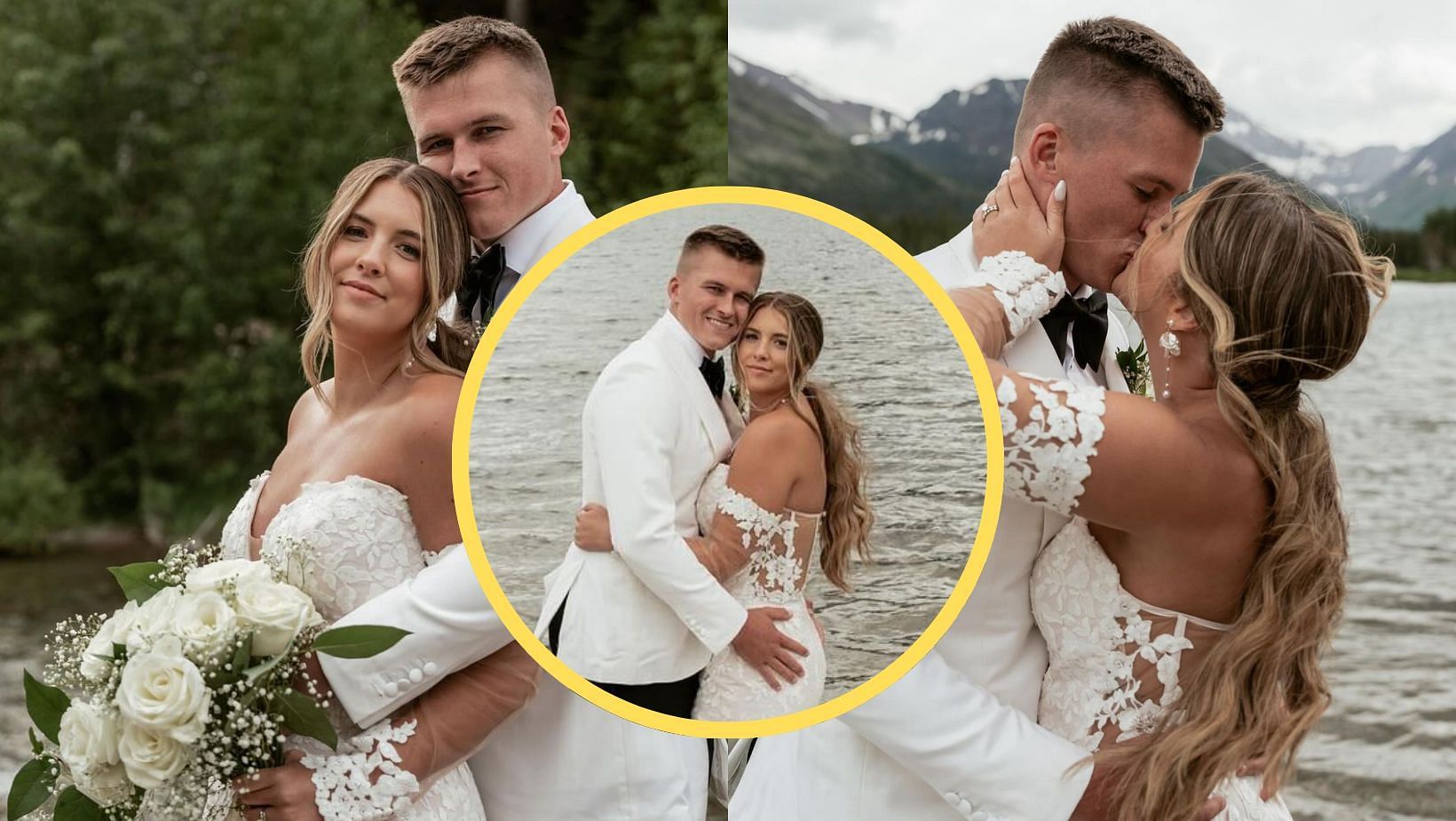 IN PHOTOS: Patriots QB Bailey Zappe marries fiancée Hannah Lewis in ...