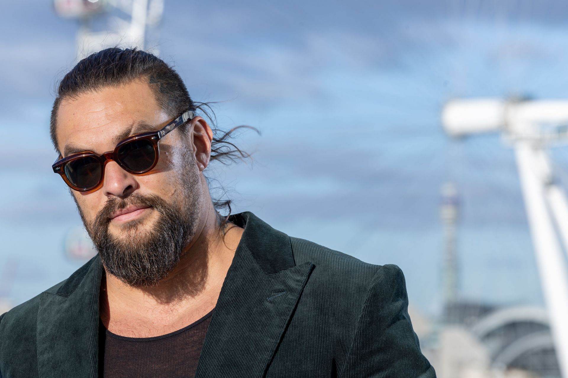 Jason Momoa attends the &quot;Aquaman&quot; photocall on December 11, 2023 (Image via Getty)