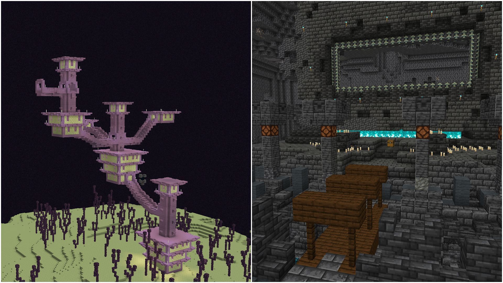 End City and Ancient Cities are both unique structures (Image via Mojang Studios)