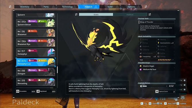 Helzephyr Lux in Palworld: Where to find, partner skill, item drops, and more