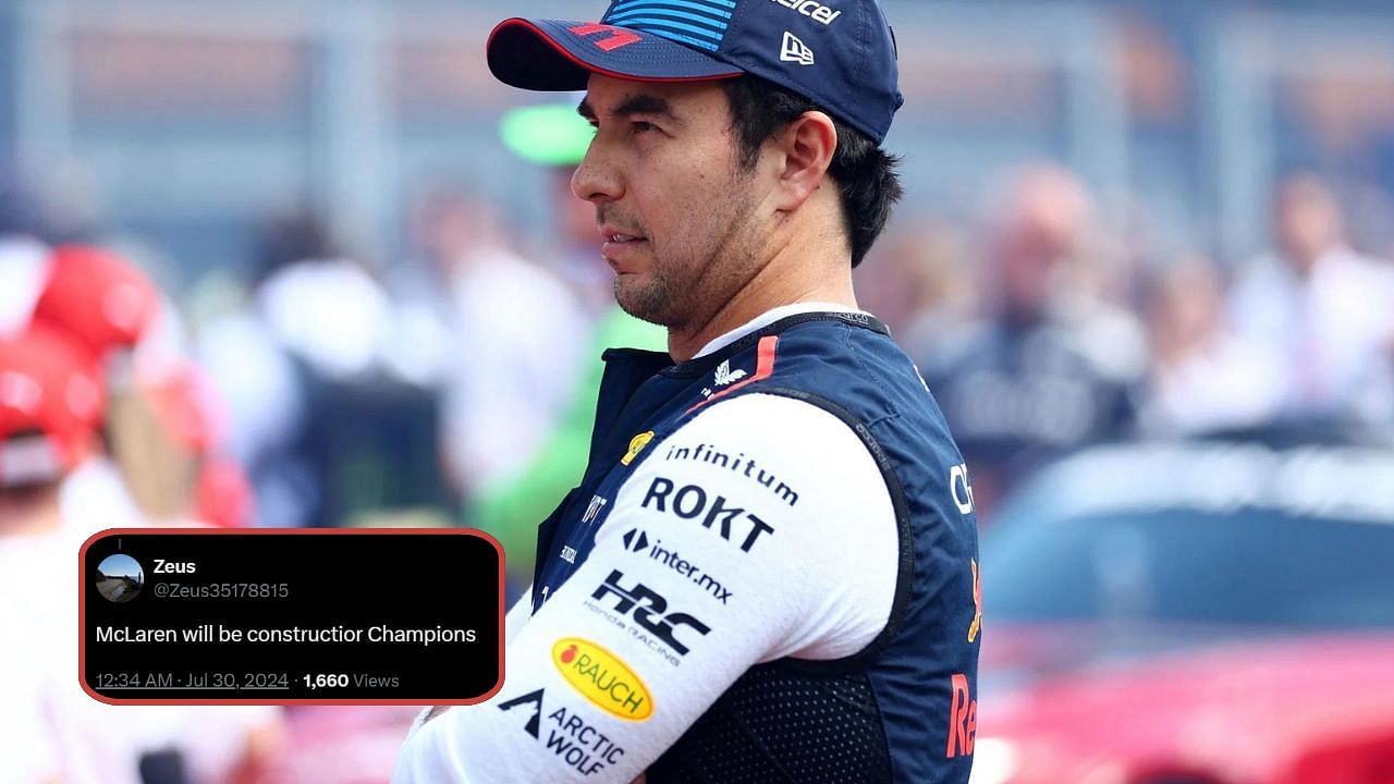 Sergio Perez. Credit: Getty Images. Fan reacting to Sergio Perez