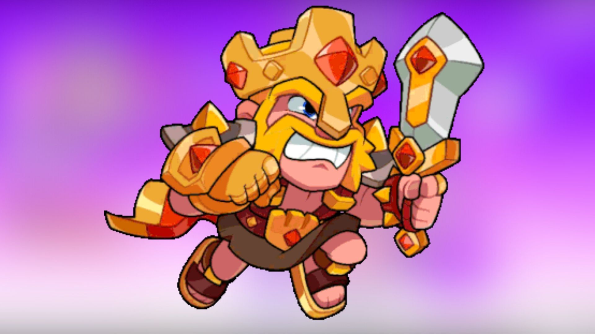 Baby Barbarian King allows melee characters to attack faster (Image via Supercell)