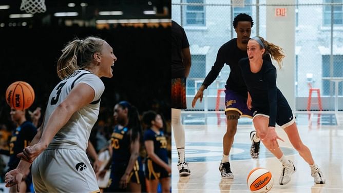 Iowa's Sydney Affolter gets excited for teammate Lucy Olsen as she preps for 2024 USA 3x3 debut: "Good luck boo"