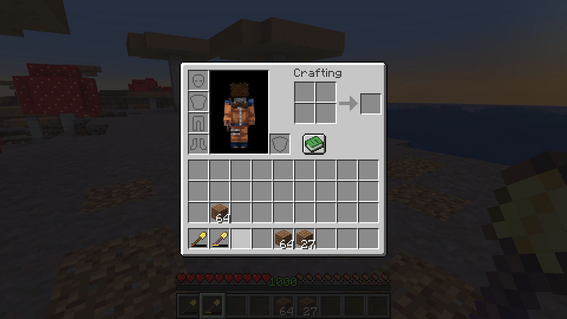 A player with two damaged gold shovels (Image via Mojang)