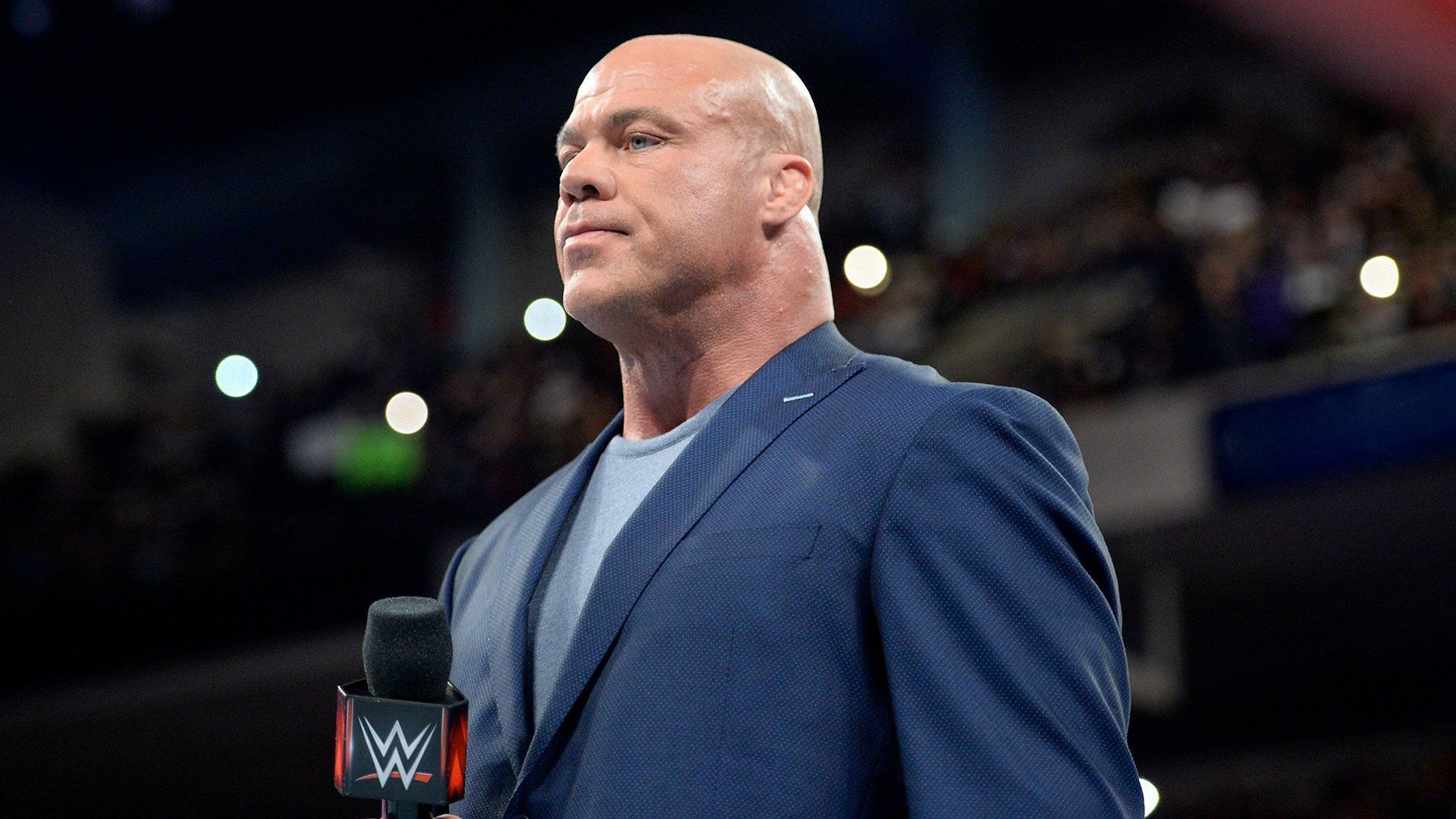 Kurt Angle was taken aback by what he had heard (Image via WWE.com)