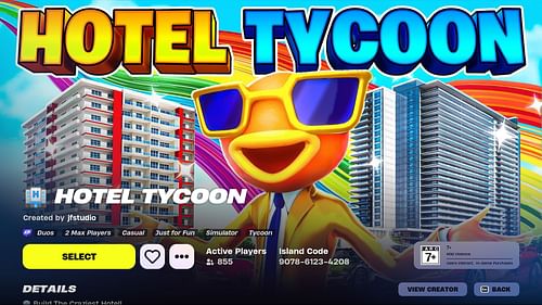 Navigating Fortnite Hotel Tycoon (Image via Epic Games)