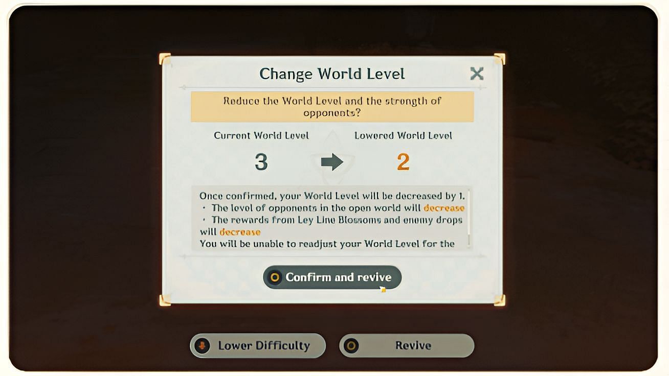 Players will be able to adjust the enemy difficulty in the open world (Image via HoYoverse)