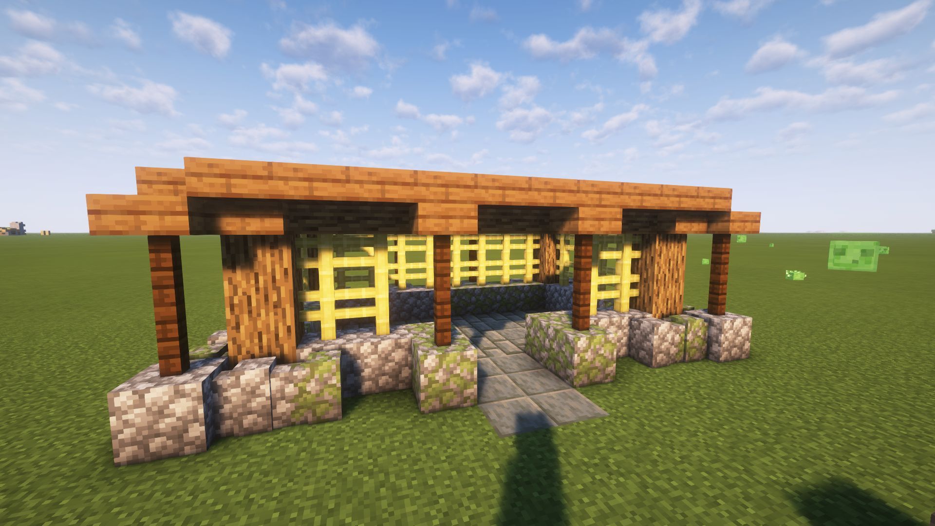 The open-aesthetic walls of the store (Image via Mojang)