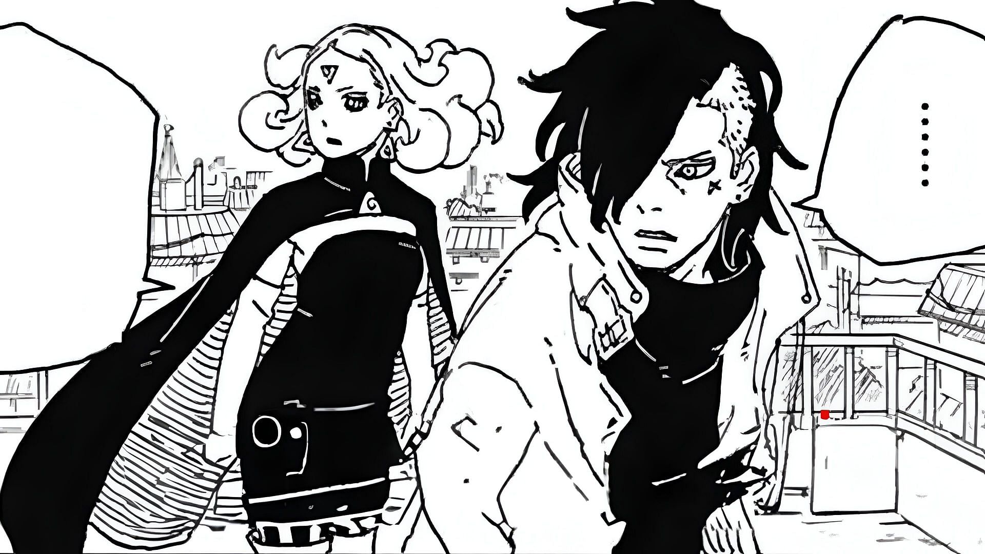 Kawaki and Delta as seen in the manga (Image via Shueisha)