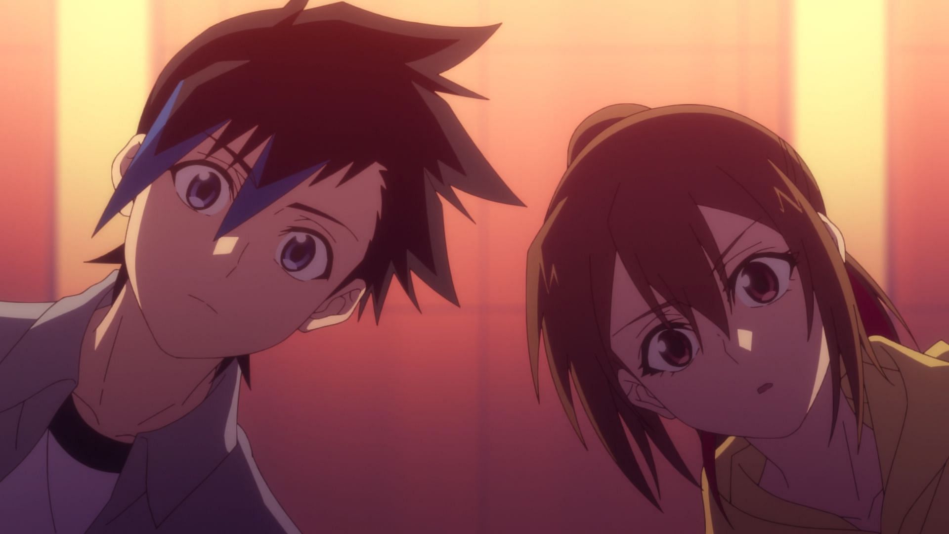 Saneatsu and Saaya in episode 1 (Image via Satelight)