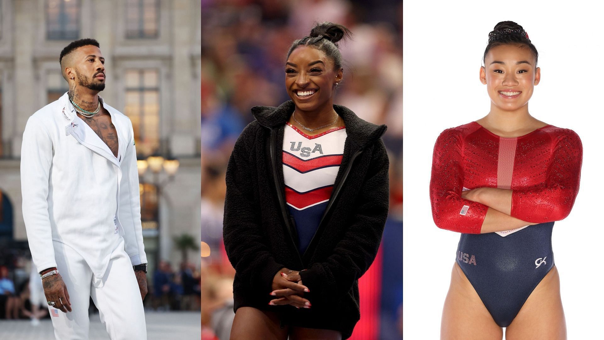 Miles Chamley-Watson (Left), Simone Biles (Centre), and Leanne Wong (Right) (Images: All via Getty)