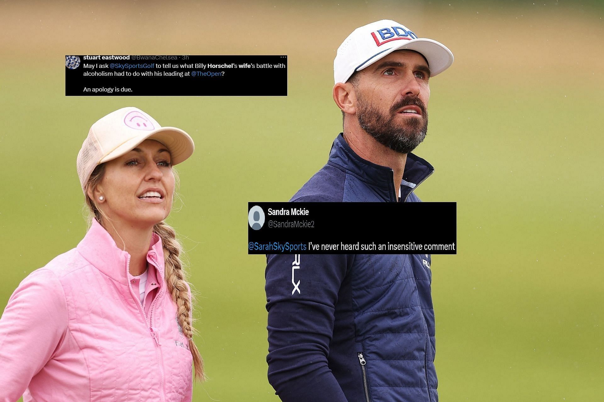 Billy Horschel and his wife Brittany during the Alfred Dunhill Links Championship (Image via Getty)