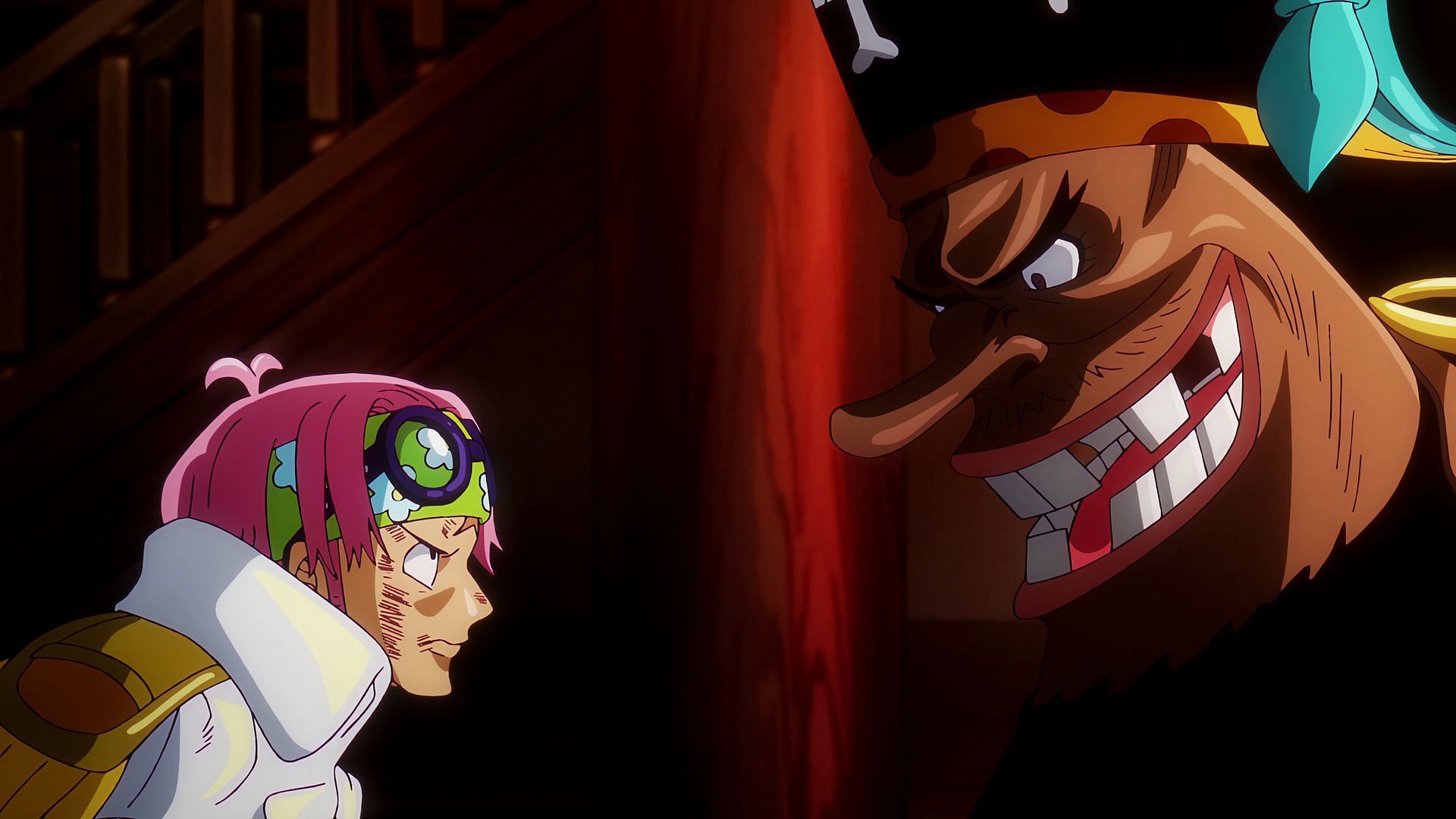 Koby and Blackbeard in One Piece episode 1113 (Image via Toei Animation)