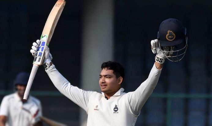 Anuj Rawat celebrating his century for Delhi in the Ranji Trophy (Image Credits: Anuj Rawat&#039;s Instagram)